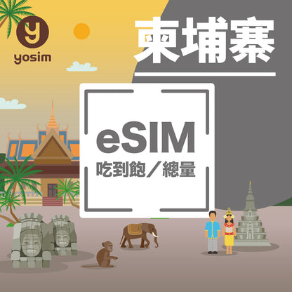柬埔寨 eSIM 虛擬卡 Metfone 電信商上網吃到飽方案
