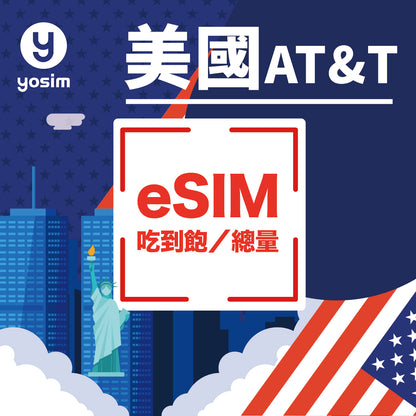 【美國｜eSIM】AT&T 漫遊上網方案｜虛擬卡、即買即發