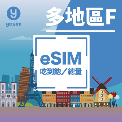 [Multi-regional F. 43 countries | eSIM] Multiple European countries + USA + New Zealand | Unlimited data, data plan