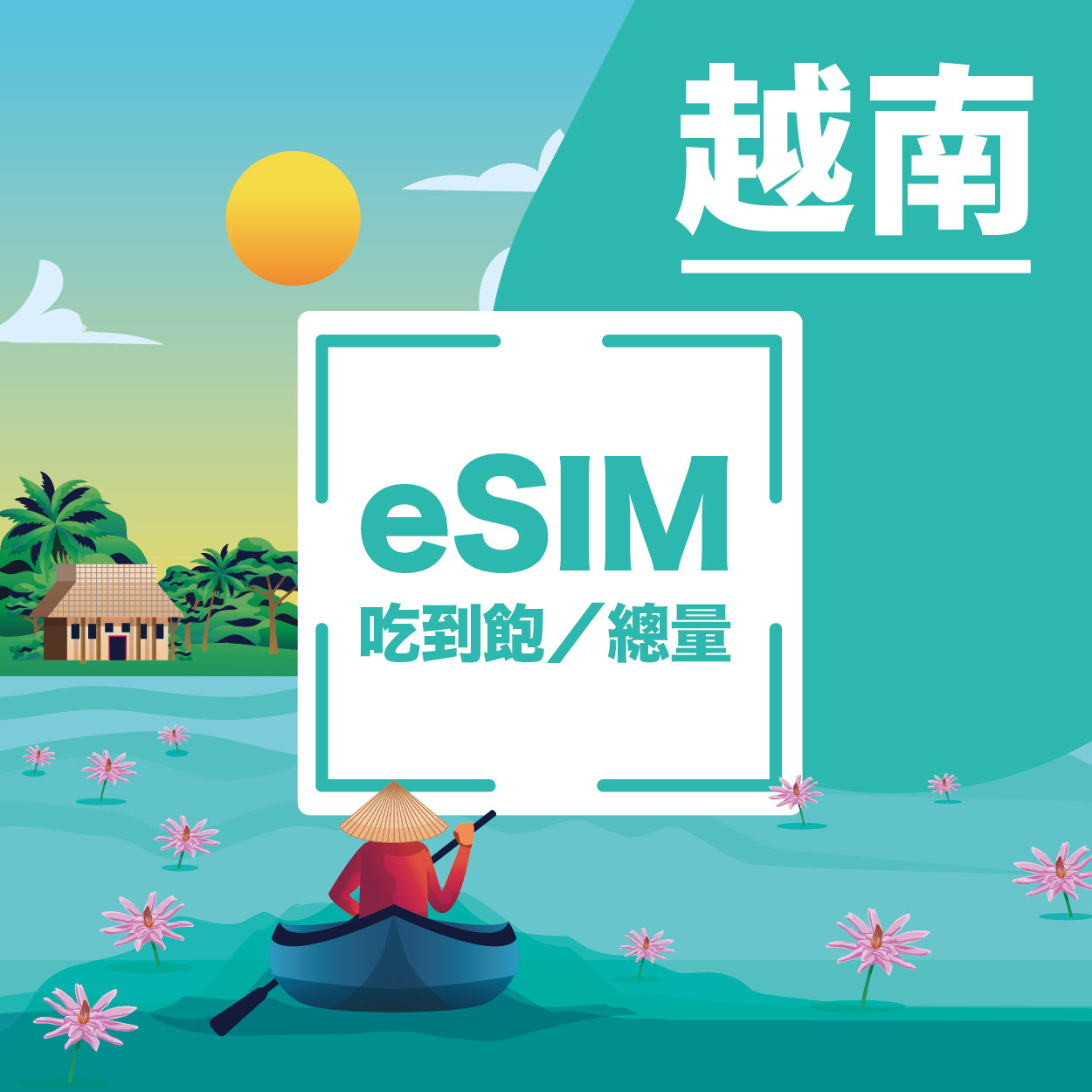 越南 eSIM 卡 - Vinaphone 與 Mobifone 雙電信 4G/5G 高速上網，富國島適用，即買即發
