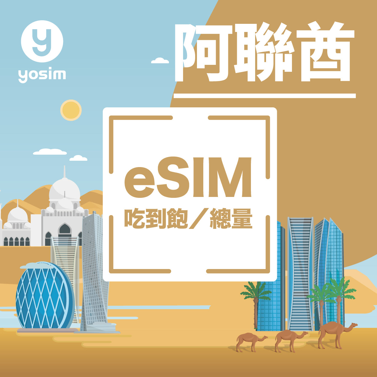 阿聯酋 eSIM 卡 - 杜拜上網吃到飽虛擬卡即買即發