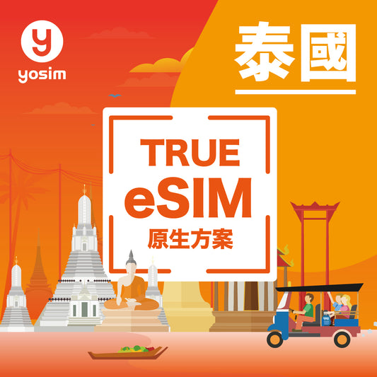 ama 團購【泰國｜eSIM】泰國最大電信 True 原生方案｜5G高速上網｜有門號（可收簡訊）